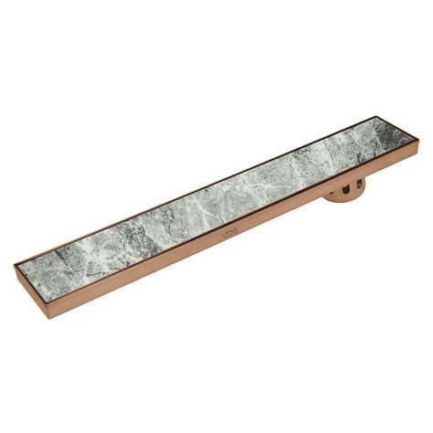Tile Insert Shower Drain Channel - Antique Copper (40 x 5 Inches) - LI ...
