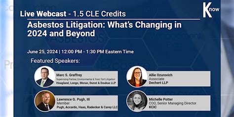LIVE Webinar - Asbestos Litigation, June 25 2024 | Online Event | AllEvents