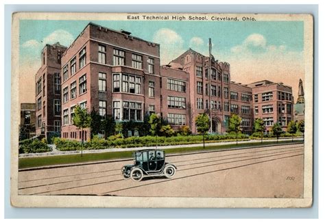 1926 East Technical High School Street View Car Cleveland Ohio OH ...