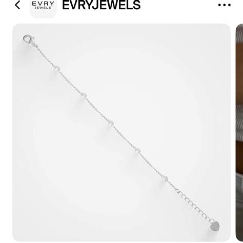 Evry Jewels Silver Pearl Bracelet - Depop