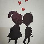 Buy Decals Design 'Heart Shaped Leaves with Loving Couple' Wall Sticker ...