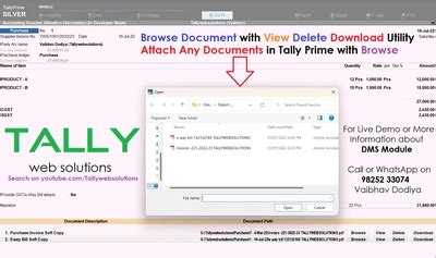 Document Management System (DMS) Document Attachment with Browse View ...