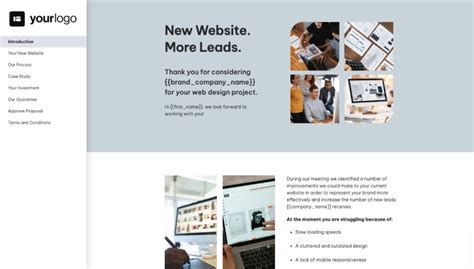 Image result for Website Proposal Examples