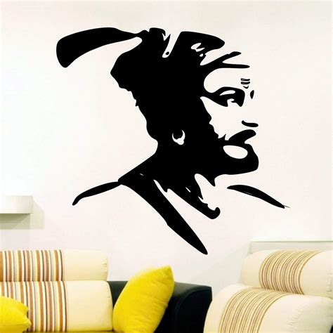 StickMe 'Chhatrapati Shivaji Maharaj Wall Sticker' -SM276 (Multi Colour ...