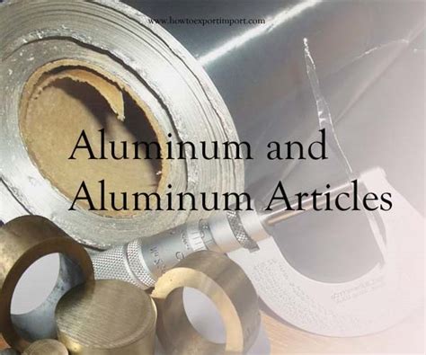 Formalities to export Aluminum and Aluminum Articles