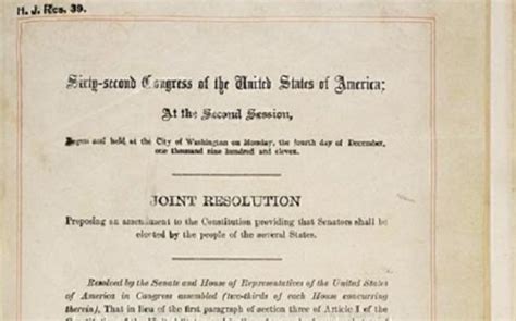 Image result for 17th Amendment Newspaper