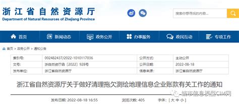 浙江省│关于做好清理拖欠测绘地理信息企业账款有关工作的通知-城市信息模型CIM网