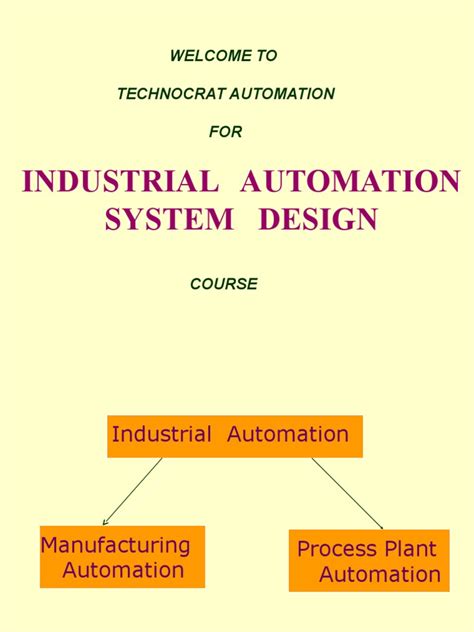 1 - Industrial Automation System Design Introduction | PDF | Process Control | Automation