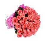 Buy Blooms Bouquets Flower Bouquet 50 Delightfull Pink Rose 1 Pc Paper ...