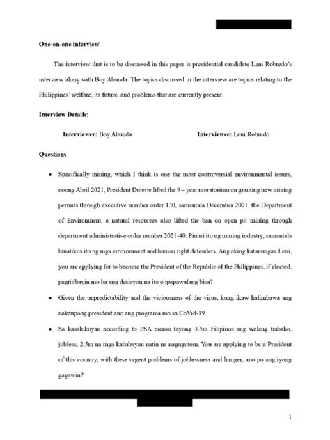 One On One Interview Examples 的图像结果