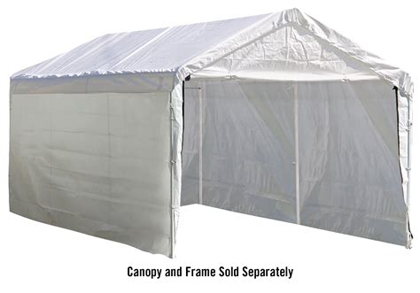 ShelterLogic - 12x20 White Canopy Enclosure Kit, Fits 2" Frame - Steel ...