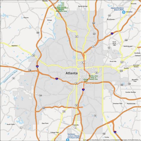 Atlanta Map [Georgia] - GIS Geography