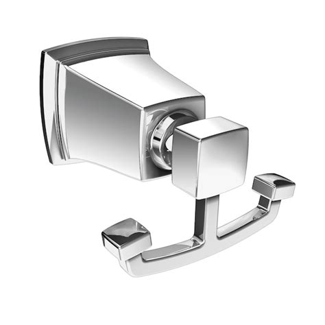 Moen Boardwalk Chrome Double -Hook Wall mount Towel Hook in the Towel ...