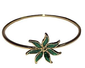 Buy Trisha Jewels 24K Gold Plated Adjustable Bracelet Blue Color Stone ...