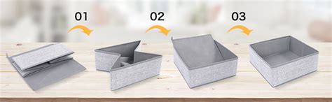 House of Quirk Non-Woven Foldable Cloth Storage Box Closet Dresser ...