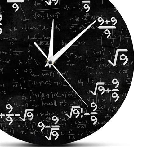 ⚡️Buy Modern Wall Clock Math Equation Clocks 9's Formulas Mathematical ...