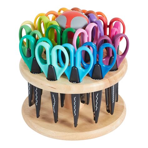 ECR4Kids Kraft Edger Rotating Scissor Rack with 18 Scissors : Amazon.in ...