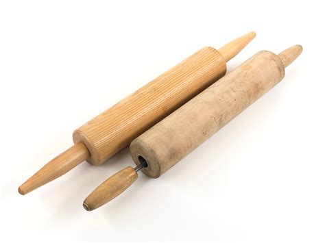 Lot - 2pc Vintage Wood Rolling Pins