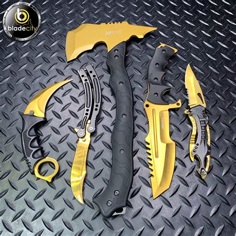 Buy Gold 5-Piece Set IncludingGold Axe w/Sheath Huntsman w/Sheath ...