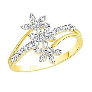 Vidhi Jewels Gold Plated Three Layer Flower Pattern Alloy & Brass Ring ...