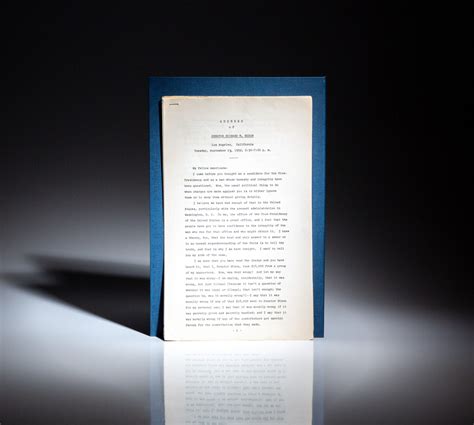 The Checkers Speech - The First Edition Rare Books