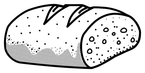 Loaf Of Bread Clipart Black And White