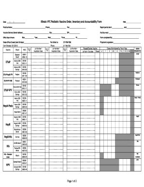 Fillable Online idph state il Vaccine Order, Inventory, Accountability ...