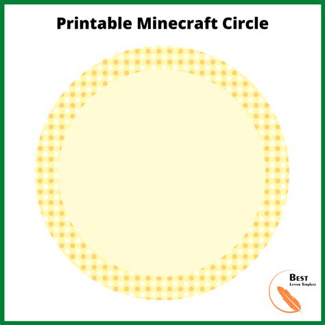 Printable Minecraft Circle Template -- (Chart, Diagram)