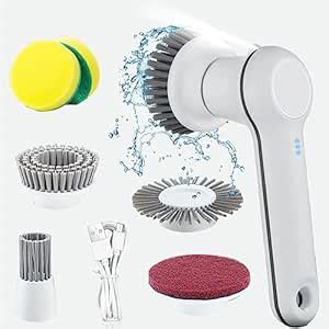 Electric Spin Scrubber,Rechargeable Cordless Waterproof Cleaning Brush ...