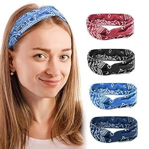 Boho Headbands for Women Vintage Floral Style Head Bands Stretchy ...