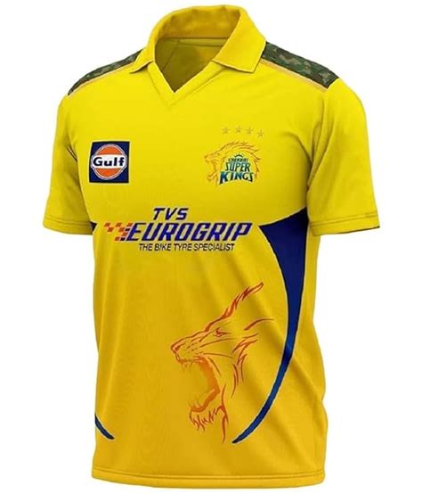 JUSBALL - Cricket THALA DHONI Yellow Jersey 2023-2024 Cricket (Kids and ...