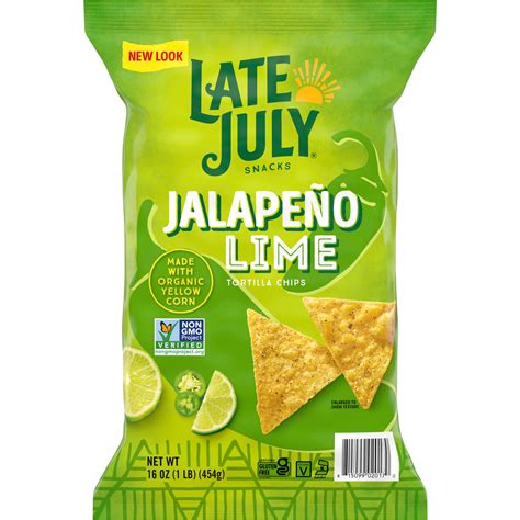 Late July Snacks Jalapeno Lime Tortilla Chips, 16-oz. Bag - Walmart.com