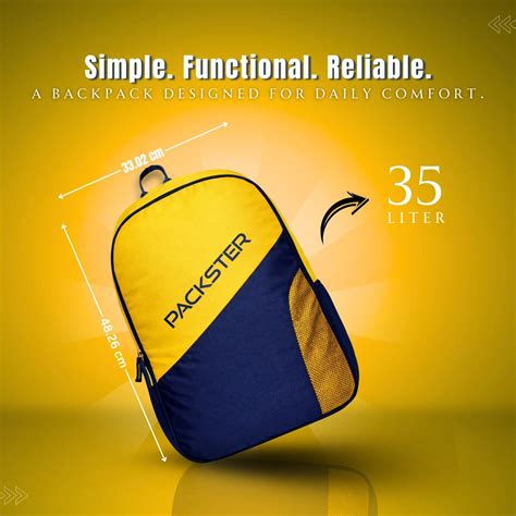 Packster BTC Horizon 35L Casual Laptop Backpack for Men & Women | Wate ...