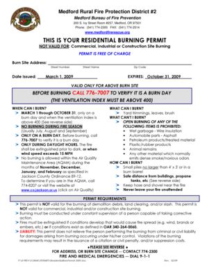 Fillable Online ci medford or org Medford Rural Fire Protection ...