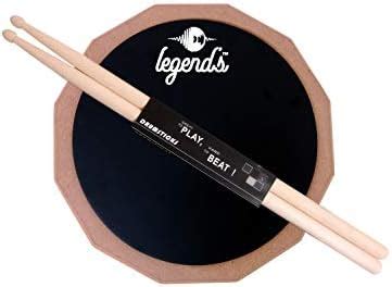 Legend's 12" Inches Two Sided Drum Practice Pad With Bag And Drum ...
