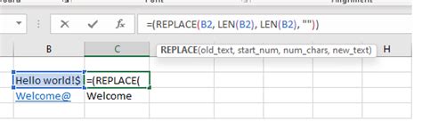 How to replace the last or first character of the string in excel ...
