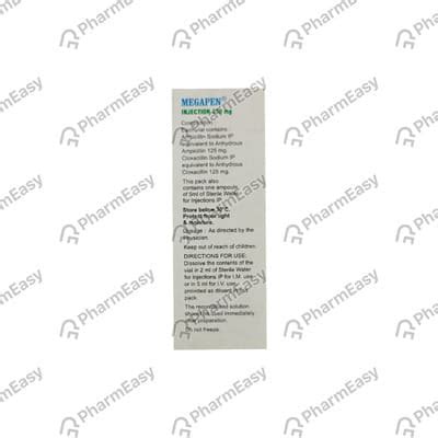 Megapen 250mg Dry Vial Of 1 Powder For Injection: Uses, Side Effects ...