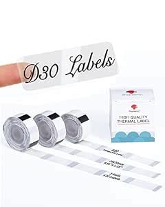 Clear D30 Label Maker Tape - Transparent D30 Label Maker Tape 14x30mm ...