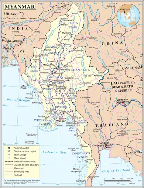 缅甸地图全图高清版大图 - 缅甸地图 - 地理教师网