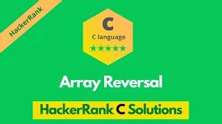 Array Reversal in C HackerRank 的图像结果