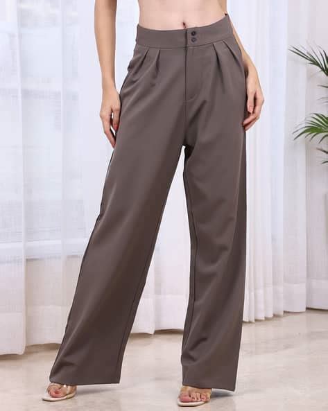 Buy Grey Trousers & Pants for Women by Shein Online | sheinindia.in