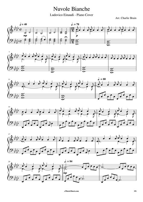 Ludovico einaudi piano sheet music music notes – Artofit