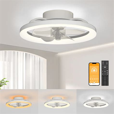 Mcestna Ceiling Fans with Lights and Remote White 16 inch India | Ubuy