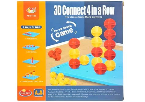 Buy Thri Star 3D Connect 4 in 1 Row - DIY Lineup 4 in a Row Board Game ...