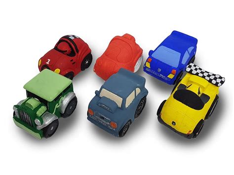 Horizon Paint Your Own Cars Figurines, Ceramic Arts & Craft Kit for ...