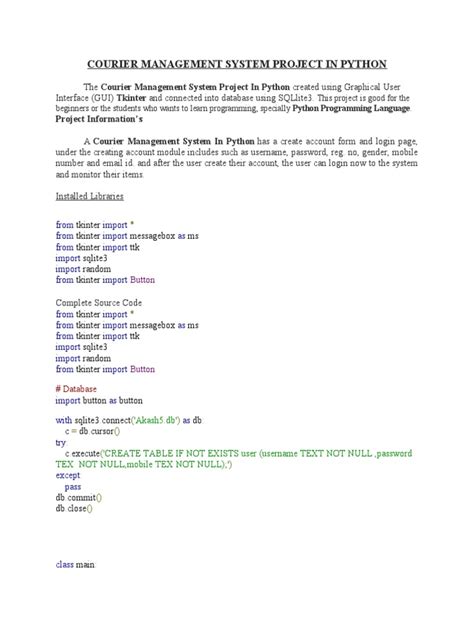 Courier Service Management System Using Python 的图像结果