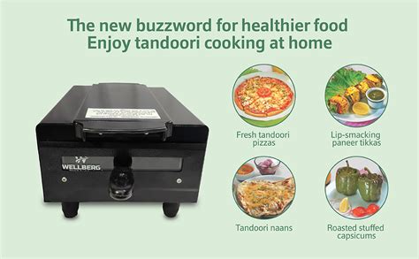 Buy Wellberg Electric Tandoor with Auxiliary Equipment (Black) (14 Inch ...