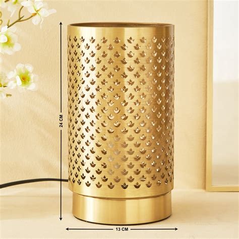 Buy Albama Eric Metal Diya Etched Touch Table Lamp from Home Centre at ...