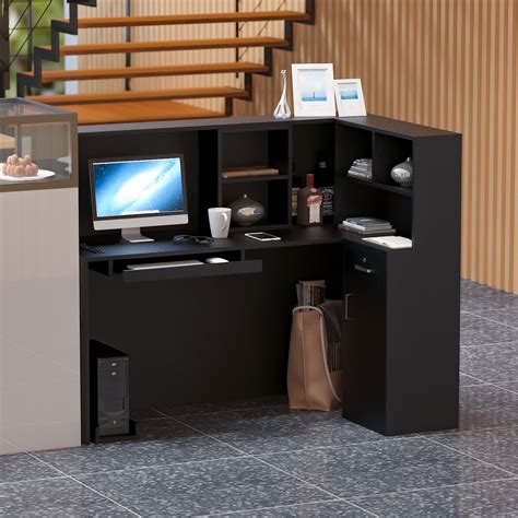 Buy KERROGEE 48 Reversible Reception Table L-shape Reception Counter ...