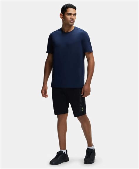 Buy Recycled Microfiber Elastane Stretch Fabric Round Neck Half Sleeve ...